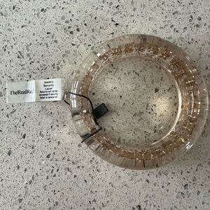 Authenticated Louis Vuitton Resin Bracelet with Luxury Inclusions - Clear